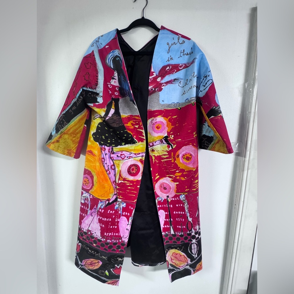 Hand painted design cotton jacket